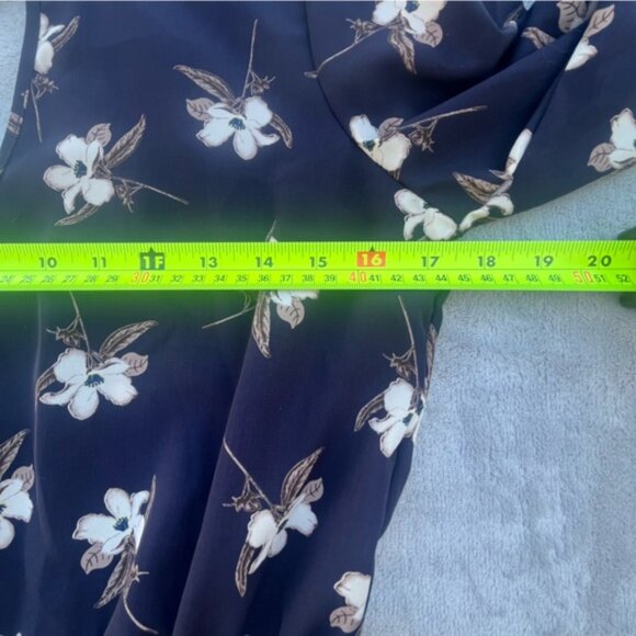 Sage Navy & Floral Long Sleeve Romper Tie Waist - Picture 8 of 11